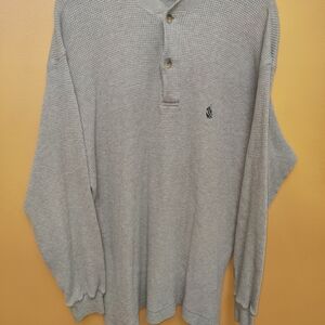 Gray Casual Button Down Shirt with Soft Knit Fabric